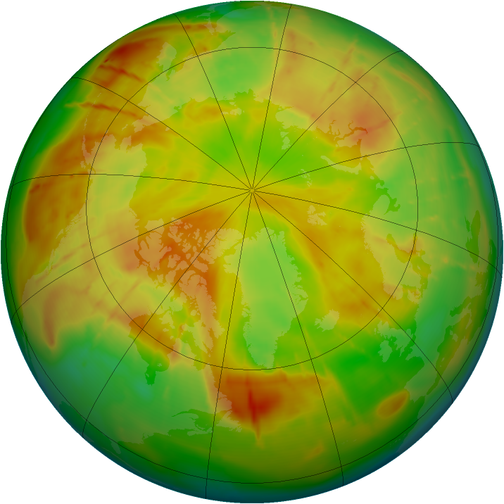 Arctic ozone map for 24 May 2010